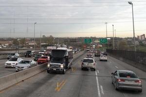 nieuw york, Verenigde Staten van Amerika - april 24 2017 - verkeer van ny naar nieuw Jersey foto