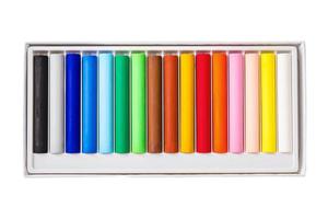 3665 wit doos met gekleurde kleurpotloden geïsoleerd Aan een transparant achtergrond foto