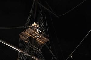 Amsterdam kanaal vaartuig schip museum Bij nacht foto