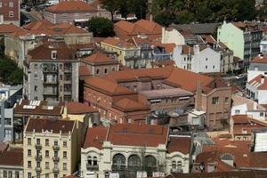 Lissabon antenne panorama landschap stadsgezicht foto
