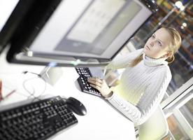 vrouw op het werk foto