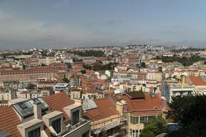 Lissabon antenne panorama landschap stadsgezicht foto