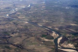 po rivier- vallei Italië antenne visie panorama foto