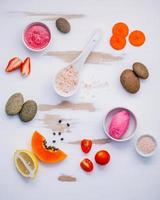 huidverzorging en bodyscrubs ingrediënten foto