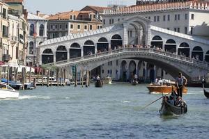 Venetië, Italië - september 15 2019 - veel van gondel in Venetië detail foto