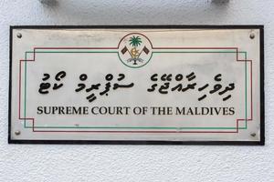 Maldiven republiek opperste rechtbank teken foto