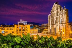 st. paul kerk in macau stad foto