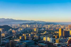 luchtfoto van de stad taipei, taiwan foto
