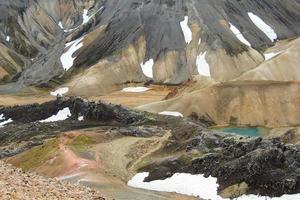 landschap van landmannalaugar bergen IJsland foto