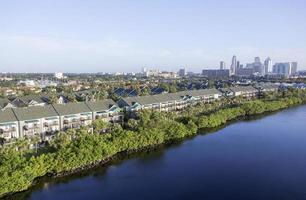 haven eiland woon- huizen en tampa downtown foto