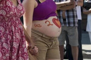 zwanger lesbienne vrouw foto