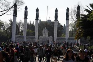 Mexico stad, februari 3 2019 - stad- park chapultepec druk van mensen Aan zondag foto