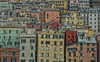 Genua haven huizen stadsgezicht panorama foto