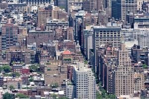 nieuw york - Verenigde Staten van Amerika - 13 juni 2015 Manhattan antenne visie van vrijheid toren foto