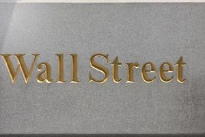 New York - usa wall street stock exchange teken foto