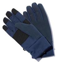 een paar- van blauw Mannen winter textiel handschoenen Aan een wit geïsoleerd achtergrond foto