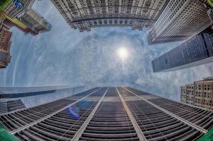 Manhattan ijzer en glas wolkenkrabber detail foto