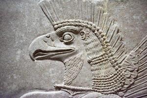oude babylonia en Assyrië beeldhouwwerk van mesopotamie foto