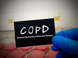 copd, chronisch hinderlijk long ziekte, copd bewustzijn maand concept. foto