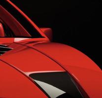 rood sport- auto detailopname foto