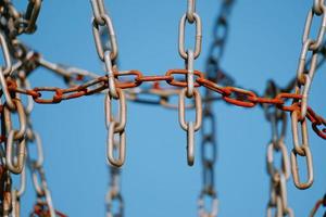 metalen kettingnet sportuitrusting foto