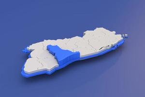 kaart van el Salvador regio van la libertad Aan blauw foto