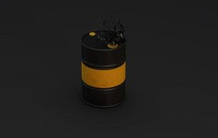 olie industrie een 3d olie vat concept foto