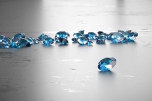 blauwe briljante diamanten foto