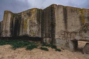 oud Duitse bunkers Bij Utah strand, Frankrijk. foto