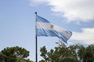 vlag van argentinië in buenos aires foto