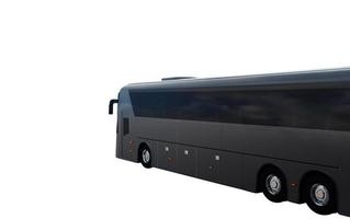 voertuig zwart bus voor passagier vervoer. concept van transporten. 3d geven foto
