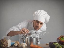 chef zullen genot met de voedsel parfum foto