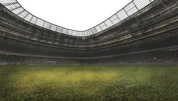 modern Amerikaans voetbal stadion klaar naar voetbal bij elkaar passen foto