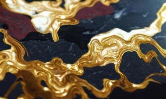 abstract waterverf goud vloeistof stromen achtergrond foto