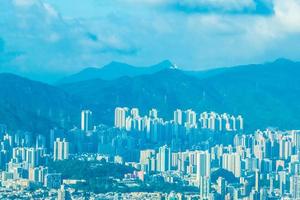 luchtfoto van de stad hong kong foto