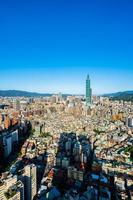 luchtfoto van de stad taipei, taiwan foto