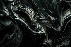 zwart marmeren inkt structuur acryl geschilderd golven structuur achtergrond foto