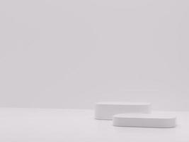wit podium abstract samenstelling voor Product presentatie 3d geven 3d illustratie foto