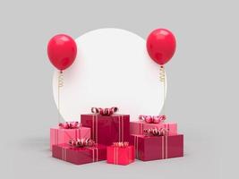 gelukkige Valentijnsdag 3D render decoraties