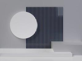 minimalistische 3D-weergave van abstracte geometrische vormen