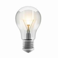 licht lamp concept van idee, resolutie en creativiteit. 3d renderen foto