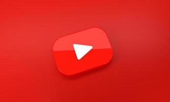 youtube logo Aan rood achtergrond. Madrid, Spanje, 2022 foto