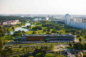 panoramisch visie van Minsk. soort van Minsk van de nationaal bibliotheek foto