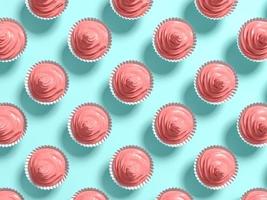 punchy pastel cupcakes abstracte achtergrond in 3d illustratie foto