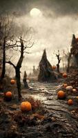 somber landschap in eer van halloween foto