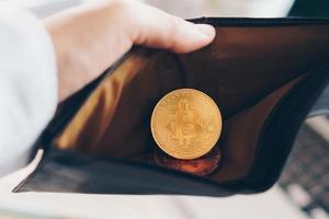 bitcoin muntsymbool van cryptocurrency digitaal geld foto