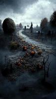 somber landschap in eer van halloween foto