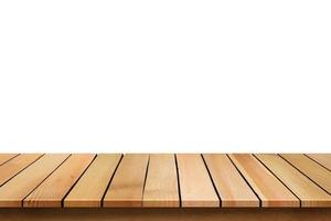 houten tafel op wit foto