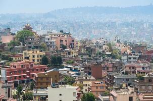 Kathmandu stad de hoofdstad stad van Nepal, visie van Kathmandu vallei. foto