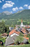 dorp van mieders in Stubaital, Tirol, Oostenrijk foto